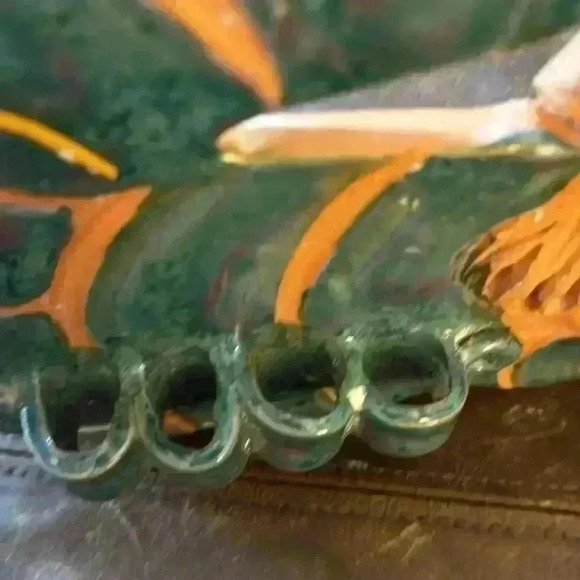 VINTAGE WHIMSICAL MAX HINDT POTTERY CHESHIRE CAT TOOTHBRUSH HOLDER SIGNED - Picture 5 of 6